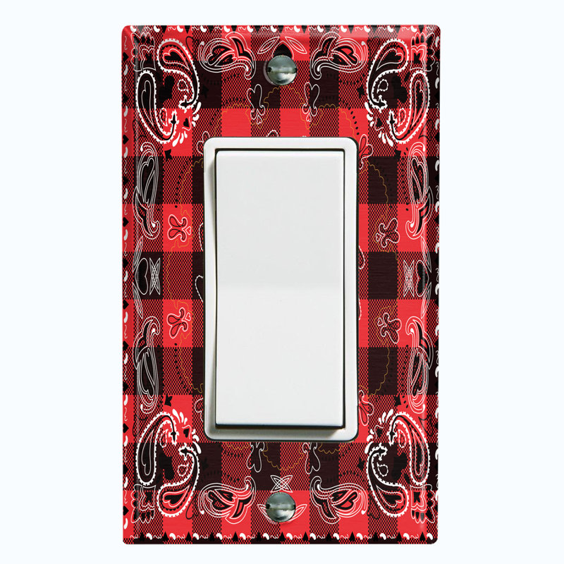 Patterned 1 - Gang Toggle Light Switch Standard Wall Plate