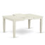 L'ensemble de table de salle à manger 5 pièces comprend une table de cuisine rectangulaire avec une rallonge papillon et 4 chaises rembourrées en similicuir pour étang, blanc lin-1012563590-945850517-945850518