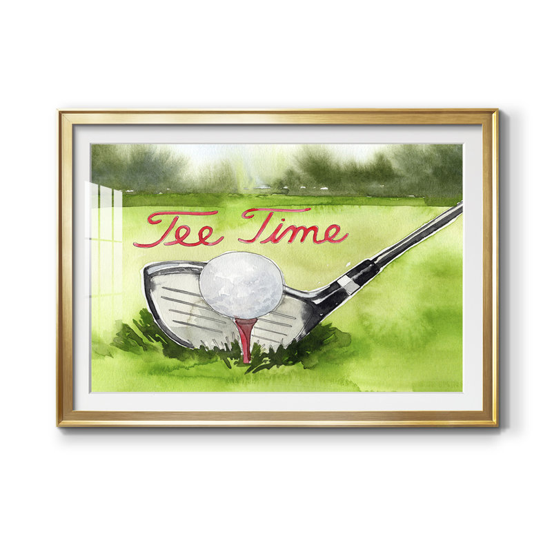 Tee off Time III - reproduction de cadre photo, Or, H 22,5 po x l 30,5 po