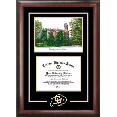 NCAA Colorado Buffaloes Spirit Graduate Diploma with Campus Images Lithograph Frame -  Patriot Frames, CO995SG-108