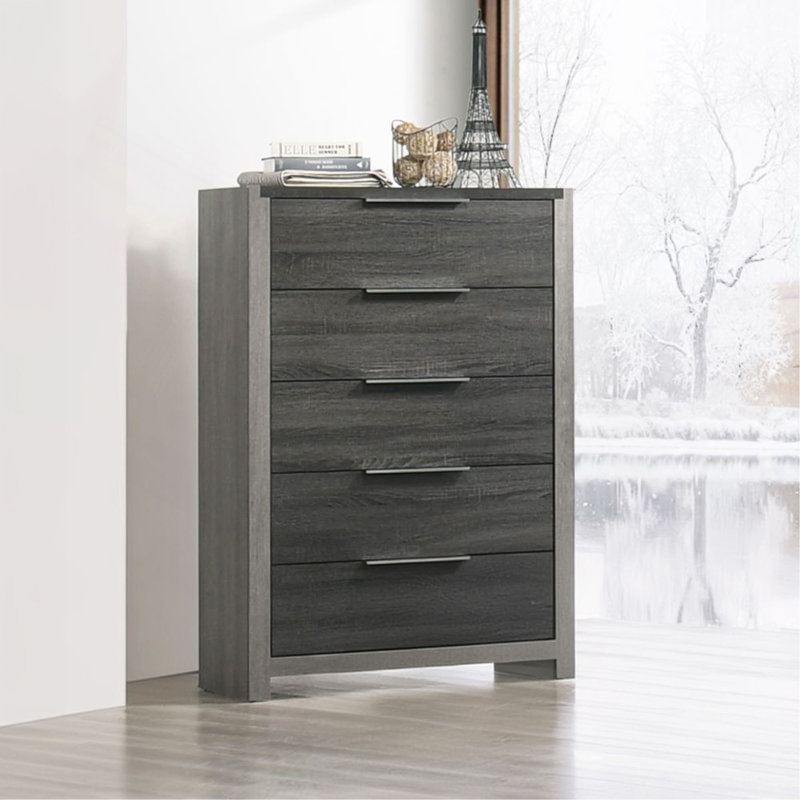 Commode de rangement moderne moderne 1 pièce, Gris