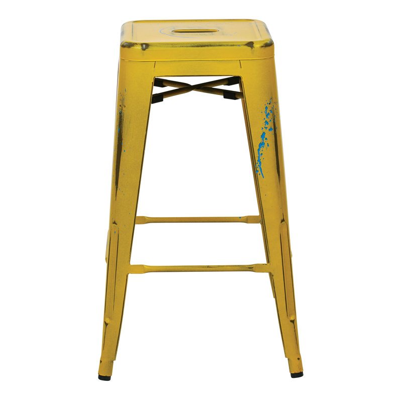 Tabouret de comptoir 26,25 po Mikayel, Jaune antique