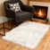 Plush Faux Sheepskin White Rug