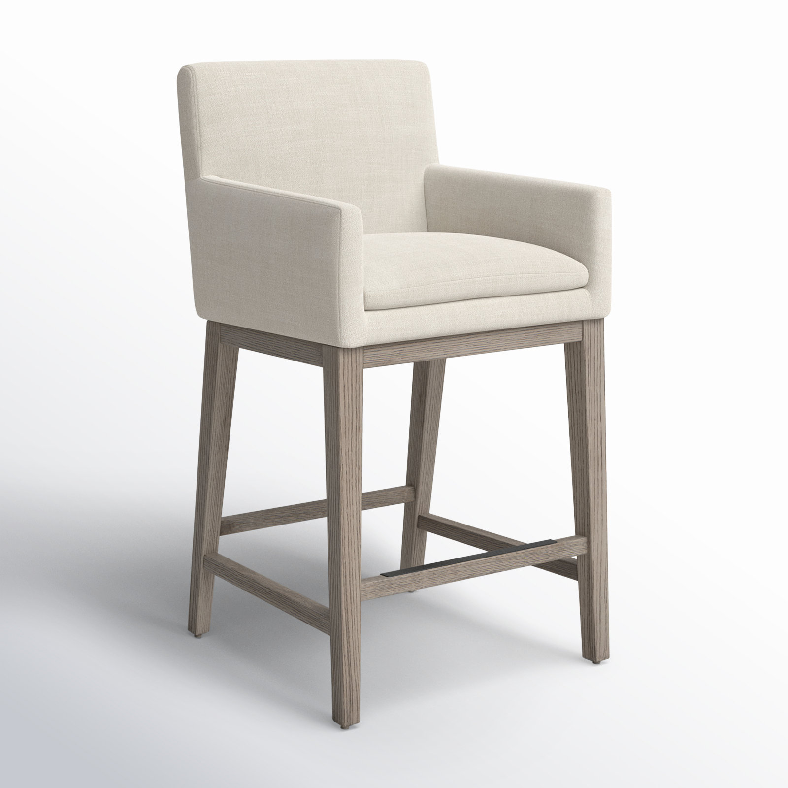 Bethea 26" Bar Stool, Effie Linen Performance Linen