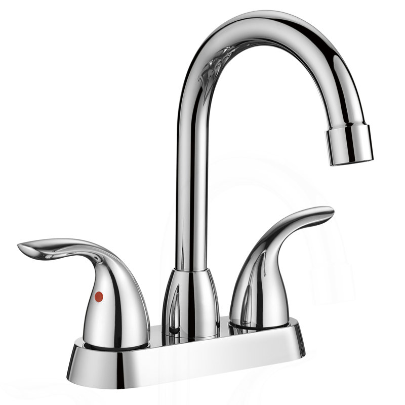 Robinet de lavabo de salle de bain à 2 poignées certifiées CUPC 12,06 po d'Uniwa (finition chromée)