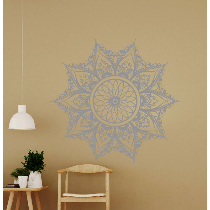 Adhésif décoratif mandala, Argent, 28 po x 28 po