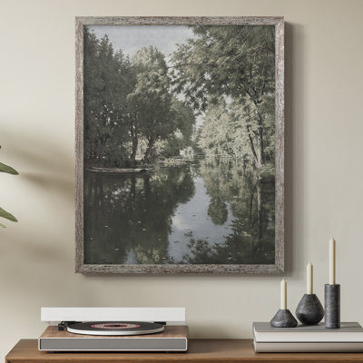 «Vintage Landscape XLI», reproduction encadrée - bois massif