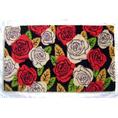 Apria Non-Slip Floral Doormat