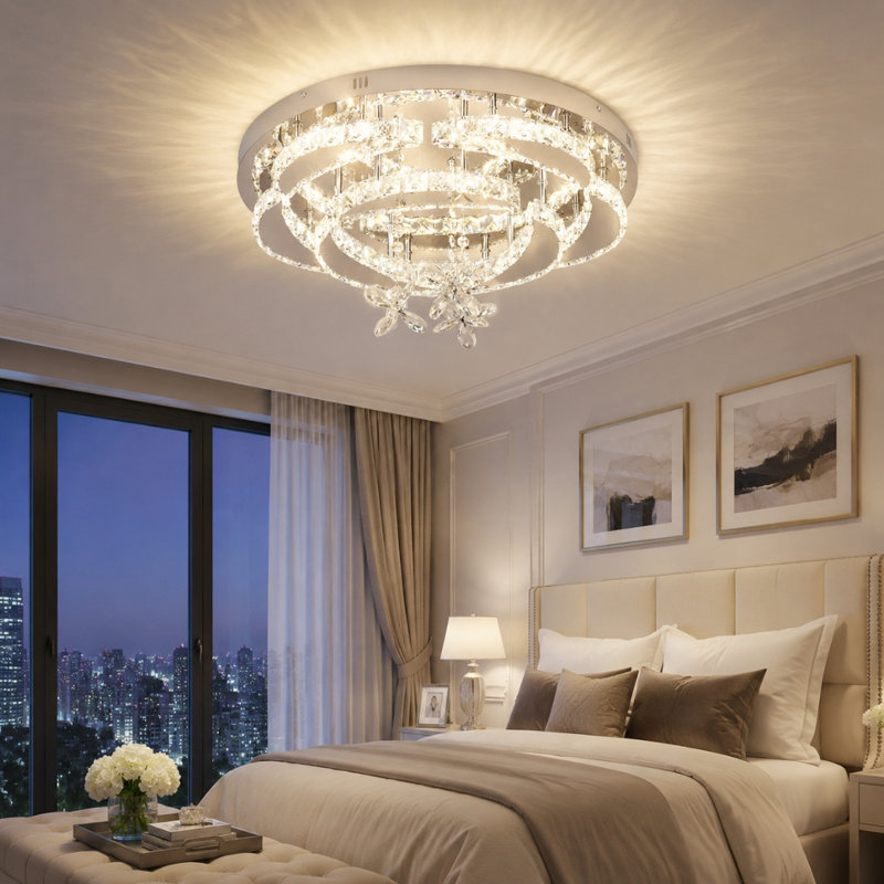 Akono 8 - Light Chandelier, Chrome, Yes, 3000K-6000K