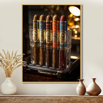 Laella Cuban Cigars Golden I - Cuba Landscape Wall Art