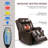 Power Lift Recliner Chair with Heat & Massage, Leather Recliners with Cup Holder, USB Charge, for Living Room (Brown)-1441983878