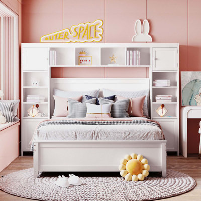 Solid Wood Bookcase Bed