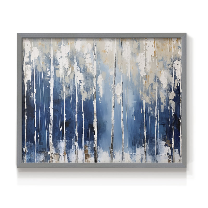 Abstract Series-CXLIV -Framed Print - Restickable, 16" H x 20" W, Grey