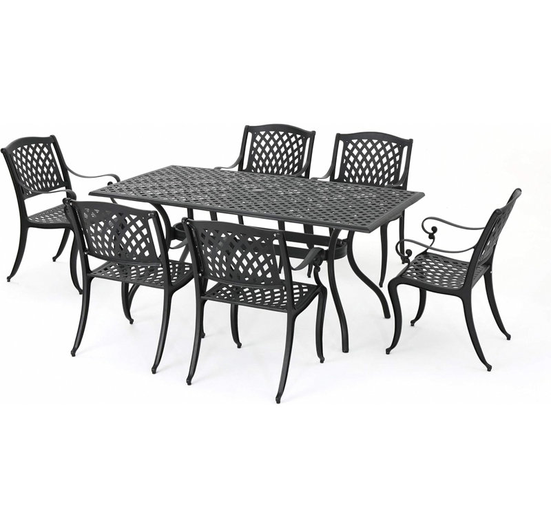 Rectangular 6 - Person 63" Long Dining Set