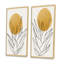 «Yellow Botanical Abstract Leaves II», ensemble de 2 peintures-1906568644-1906568699