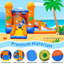 Jeu gonflable 11 'x 11' avec deux glissades d'eau, une piscine et un souffleur d'air de 450 W pour les enfants-98411775