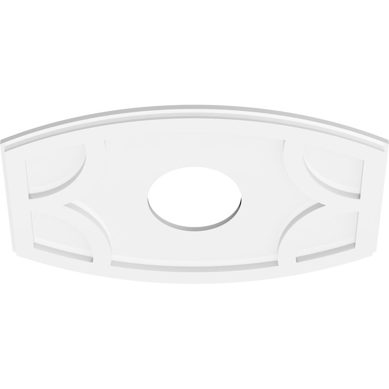 24"W x 16"H x 6"ID x 13"C x 1"P Kailey Architectural Grade PVC Contemporary Ceiling Medallion, 1" H x 24" W x 16" D