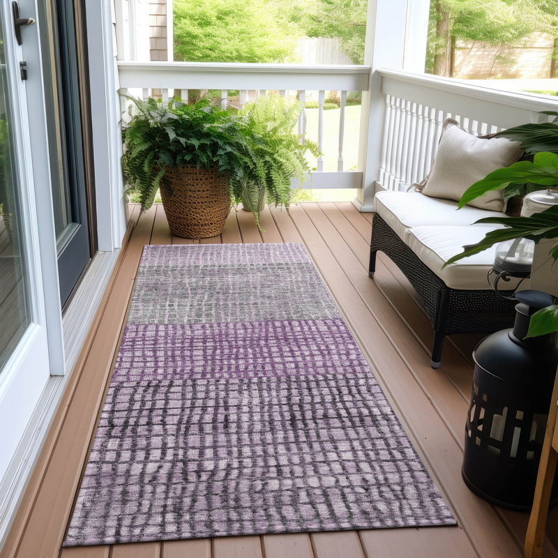 Tapis intérieur / extérieur lavable à la machine Xhevrie, Tapis de couloir 2 pi 3 po x 7 pi 6 po