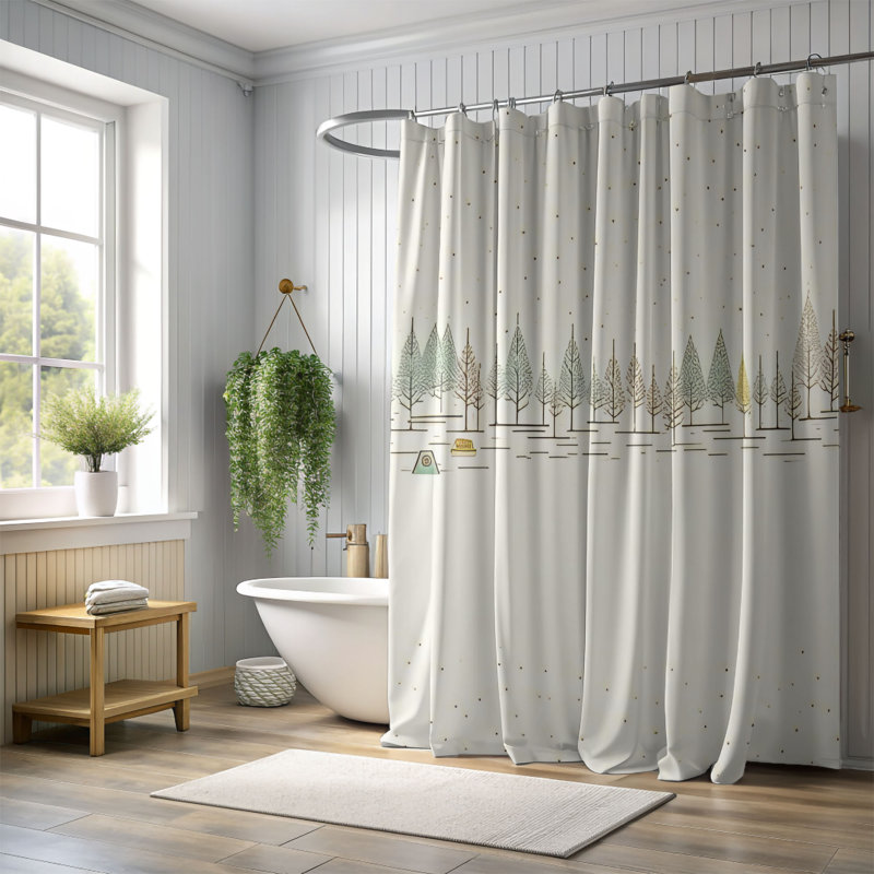 Cosy Nights - Rideau de douche Premium, L 71 po x L 74 po