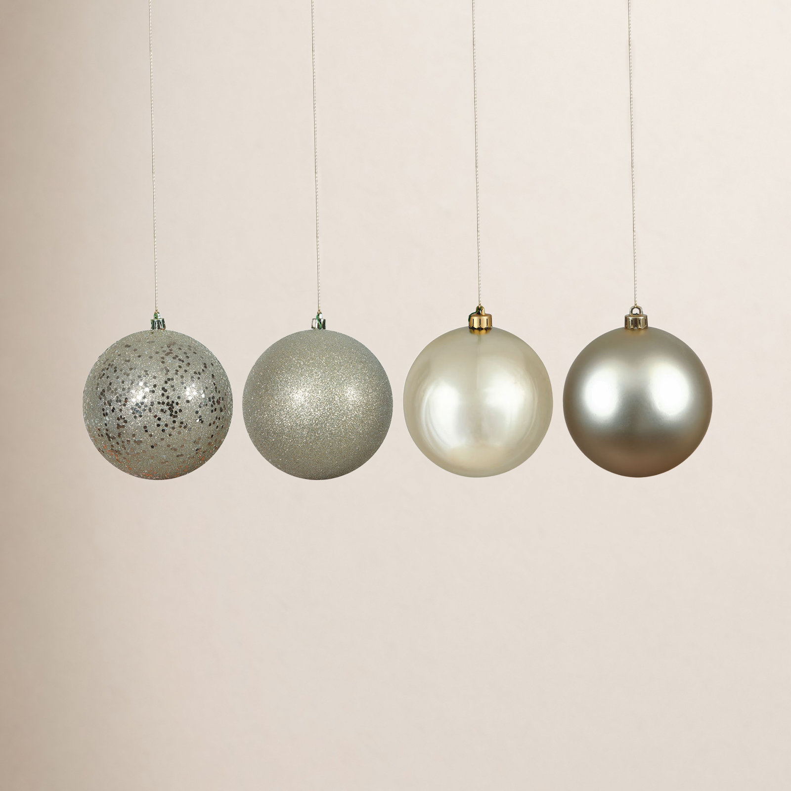 The Holiday Aisle® 4" Bauble, Champagne