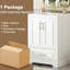 Meuble-lavabo de 24 po avec lavabo en céramique lisse, structure en bois massif et poignées élégantes en alliage de zinc pour un pied d'ambiance chic, sophistiqué et luxueux-1698512878-1698512879