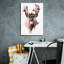 Art mural en toile Epic Graffiti «Deer Red-crocodile et fleurs» par Kajenna Art, 18 po x 26 po-117052324