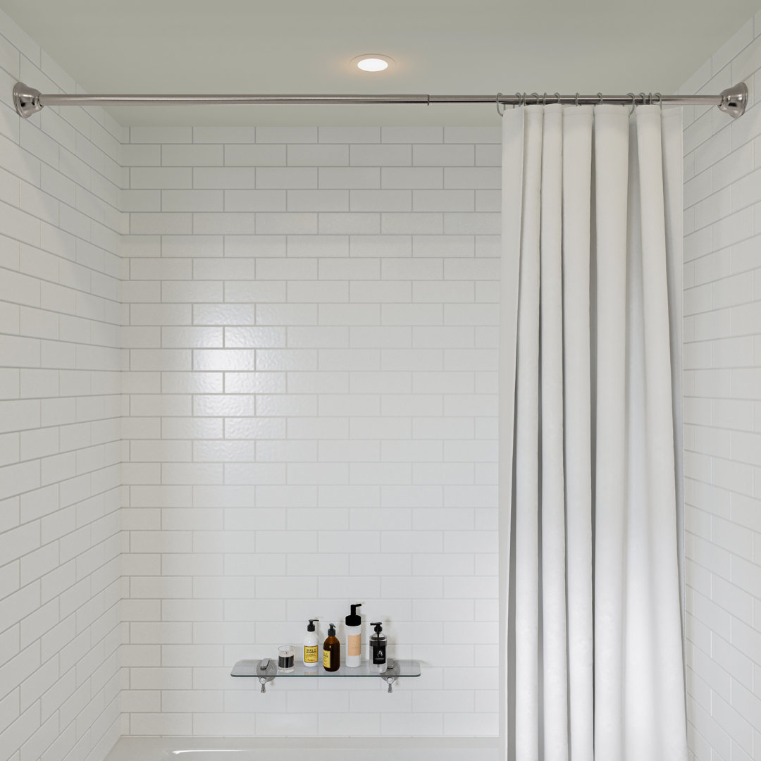 86'' Straight Tension Shower Curtain Rod Croydex