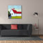  «Scarlet toit» par Carol Young, art mural sur toile, 37 po x 37 po