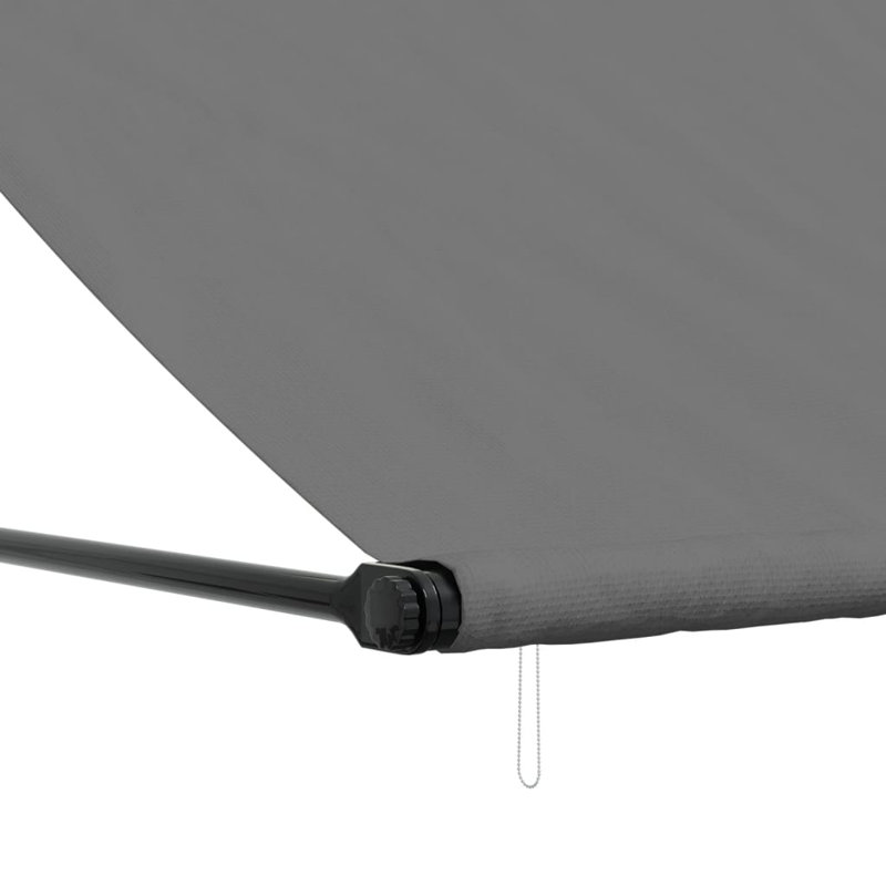 Vidaxl Retractable Awning 59.1"X59.1" Fabric And Steel, Anthracite