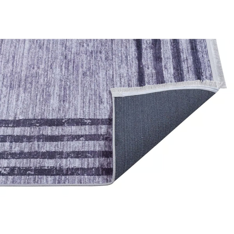 Tapis gris lavable Fredonia, Rectangle 5 pi 3 po x 7 pi 7 po