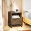 40cm W Steel Bedside Table