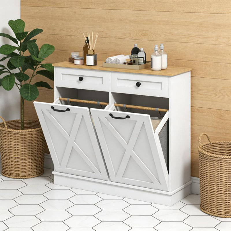 Armoire de rangement pour salle de bain, armoire à linge inclinable