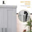 Armoire de cuisine moderne avec tablettes réglables, portes et tiroir pour un rangement et une présentation efficaces, gris