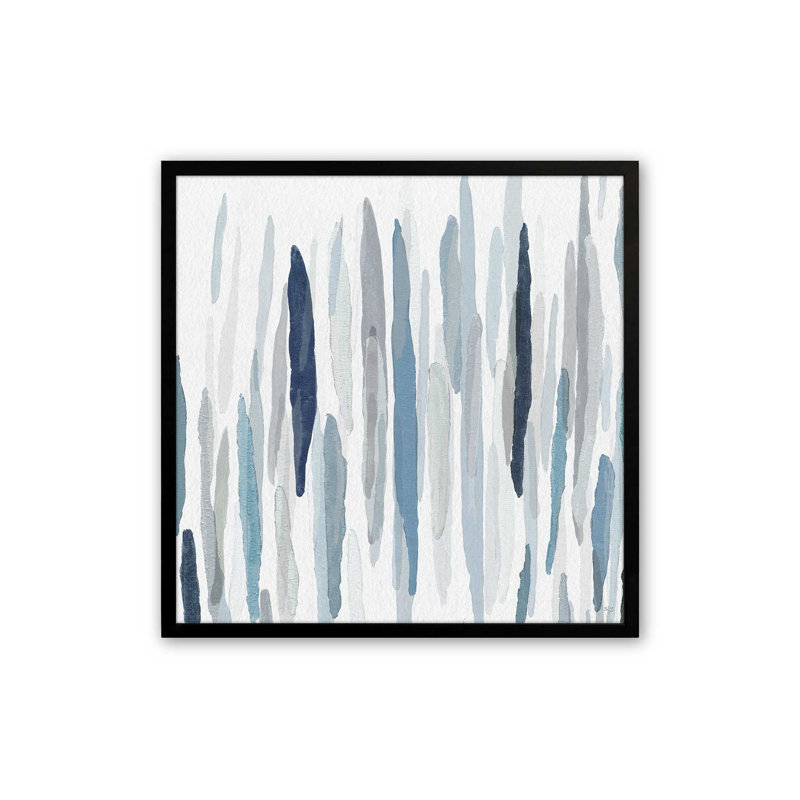 Blues rythmique v1, Papier avec cadre simple noir satiné, H 17,5 po x l 17,5 po x P 1,25 po
