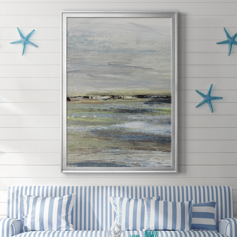 Wetlands I - Peinture sur toile encadrée, H 22,5 po x l 30,5 po x P 1,5 po, Cadre argenté