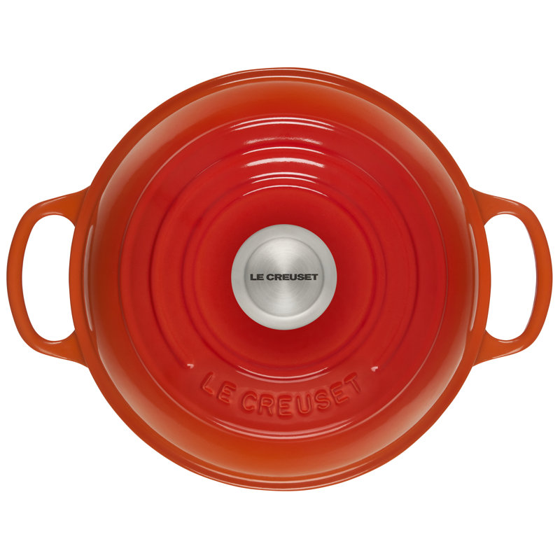 Le Creuset Signature Enameled Cast Iron 1.75 Qt. Bread Oven with Lid, Flame