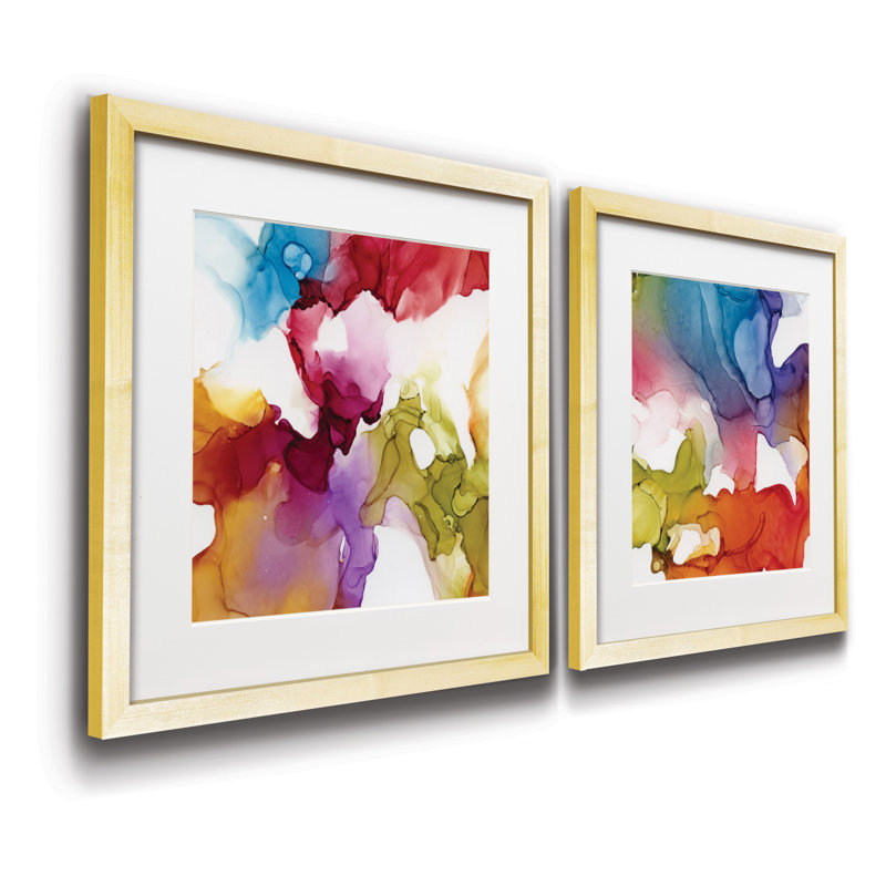 Spectrum Colors I, ensemble de 2 reproductions d’art encadrées sur papier