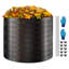 Composteur extérieur de 220 gallons, noir, extensible