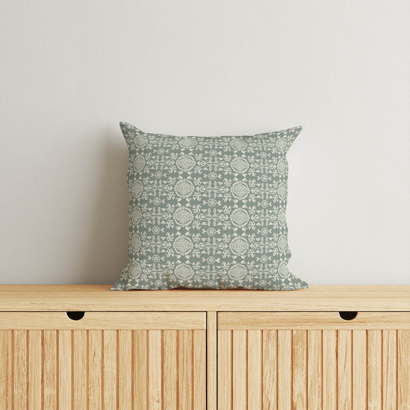 Coussin d'intérieur Aubry, Carré 18 po, Sauge
