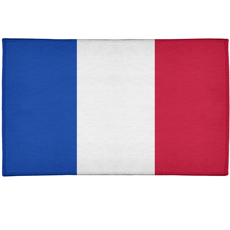 Tapis bleu à rayures de hockey national, Rectangle 8 pi x 10 pi