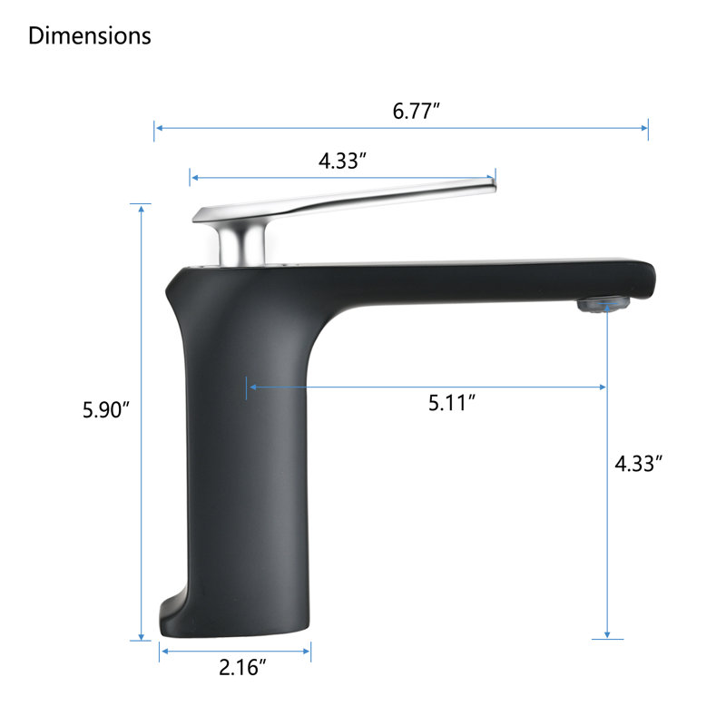 Robinet de salle de bain à un trou
