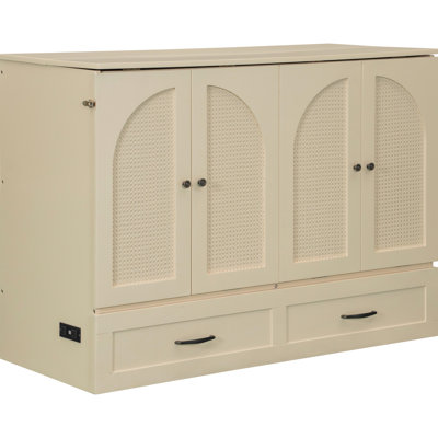 Gold Full Size Bed, Space And Functional, With Large Drawers, Style, Port For Devices Charging Solution Small Living Areas, Ample Storage Quick Setup