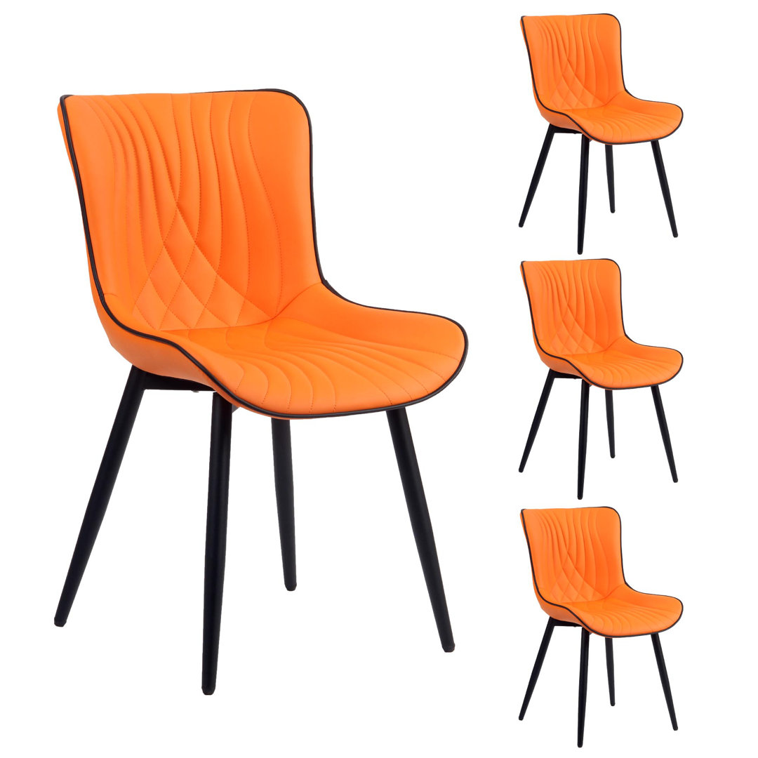 Comfortable Padded Dining Chairs with Back Easy Assembly Upholstered Side Chair, Accent Chairs for Kitchen, Dining Room