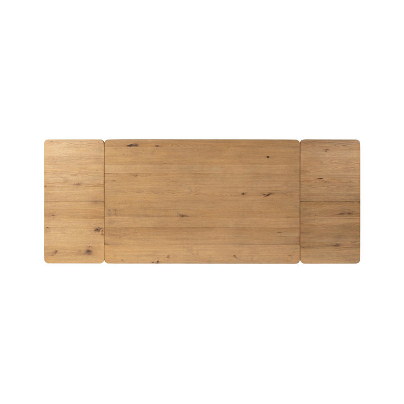 Noeline Solid Oak Dining Table, 30'' H x 65'' W x 42''D, Worn Oak