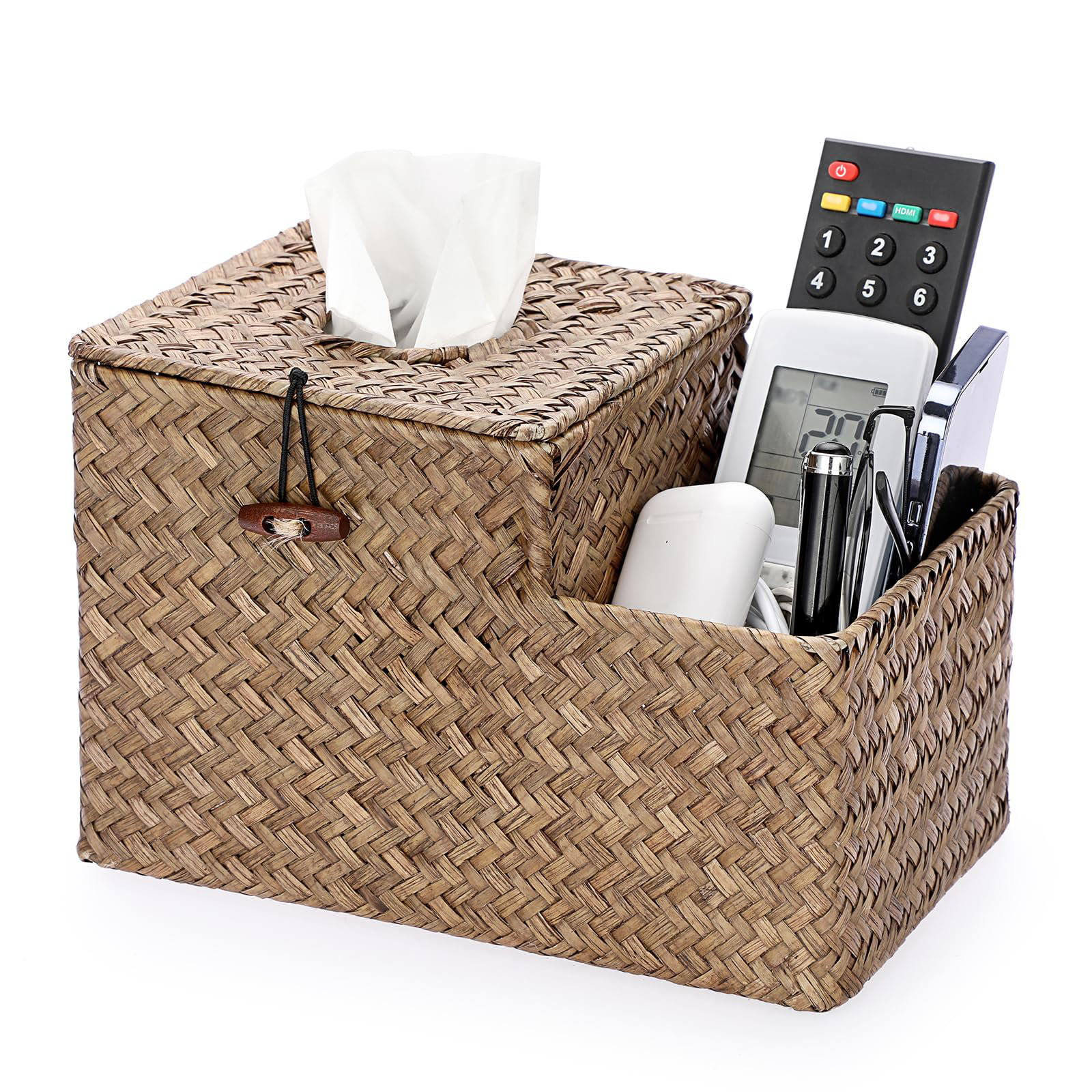 Bayou Breeze Tissue Box Cover Square Tissue Box Woven Seagrass Tissue ...