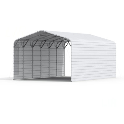 20FT X 30FT Metal Garage – Heavy-Duty Steel Carport With 13FT Peak Roof - The Customer Must Have Unloading Capabilities, Such As A Forklift Or Crane