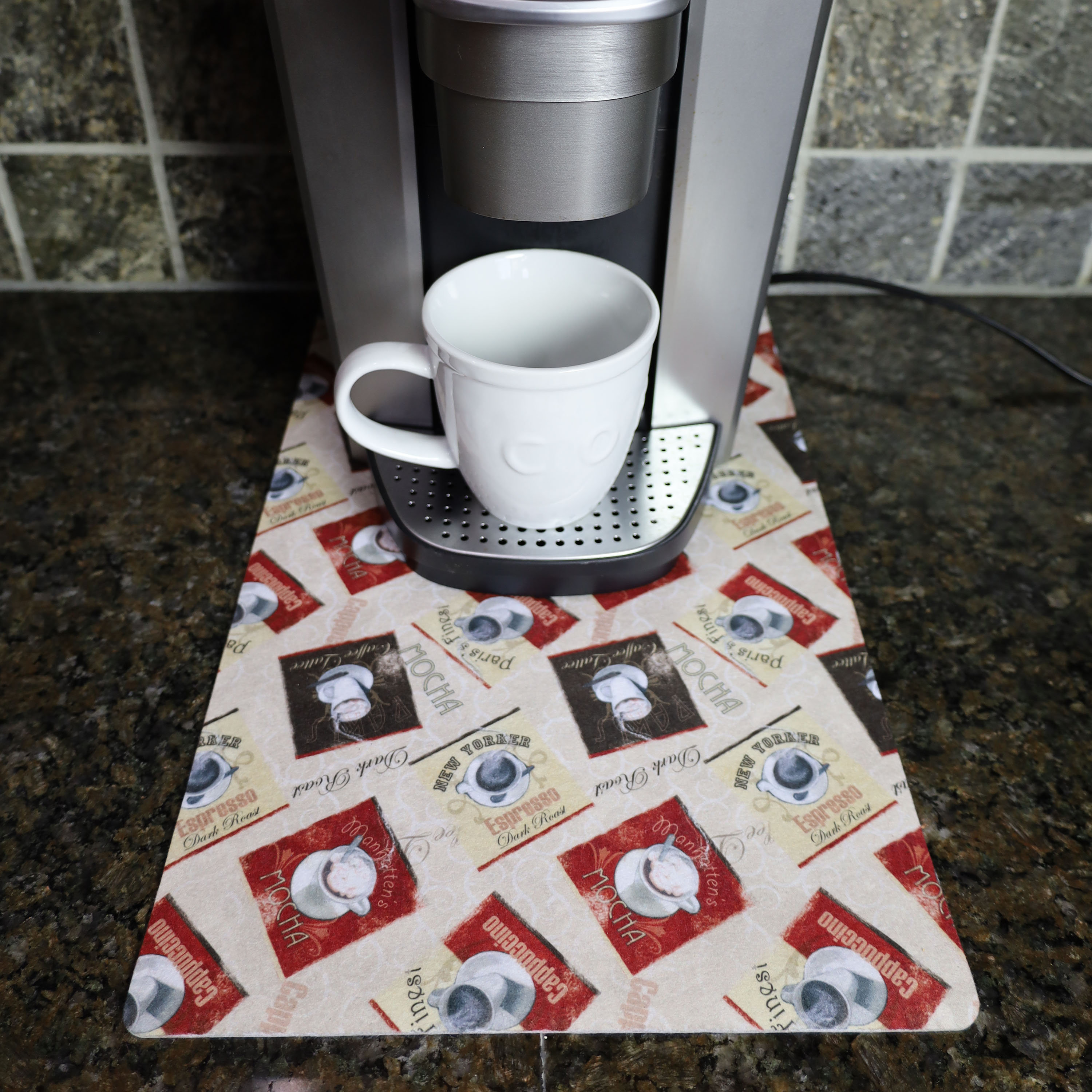 Coffee Maker Mat Coffee Bar Mat Countertops Coffee Machine Absorbent Pad