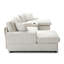 Canapé modulaire 126 po en U surdimensionné en U beige pour le salon, avec console, porte-gobelet, méridienne double, coussins de siège moelleux en mousse à mémoire de forme, dossiers moelleux, coussins lombaires, design moderne,-335698123