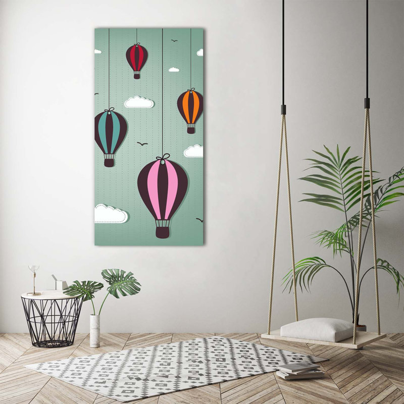 Flying Balloons - Wrapped Canvas Print