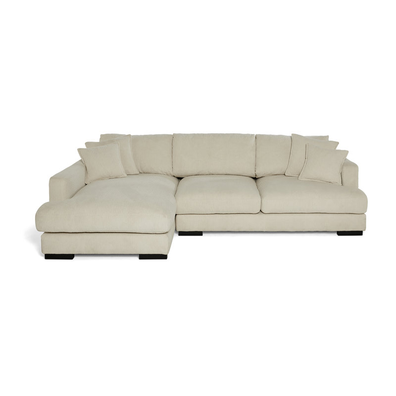 Charee Upholstered Corner Sectional, Left Hand Facing, Beige